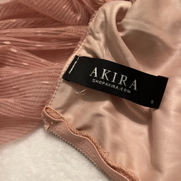 Akira Off the Shoulder Blush Polka Dot Crop Top S - Picture 7 of 13